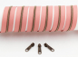 Preview: Endlosreißverschluss metallisiert schmal dusty rose/messing-antik (1m)